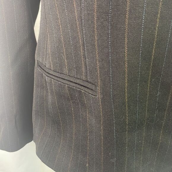 Giorgio Armani Black Pin Striped Jacket / Skirt Suit - Picture 5 of 9